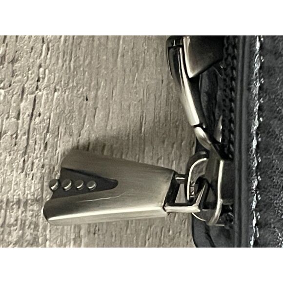 SO Rachel by Longaberger Black Woven Shoulder Bag Purse Faux Leather Y2K - Picture 8 of 10